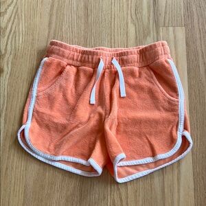 Orange Terry Cloth Kids Shorts